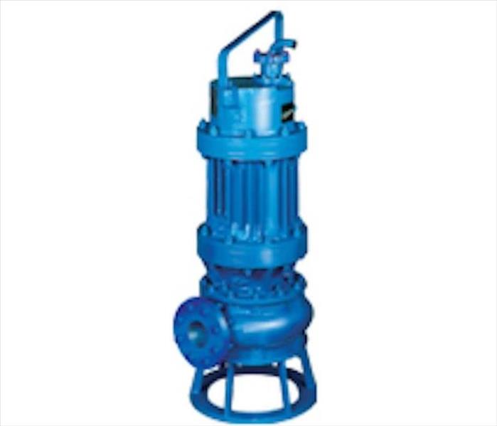blue submersible pump